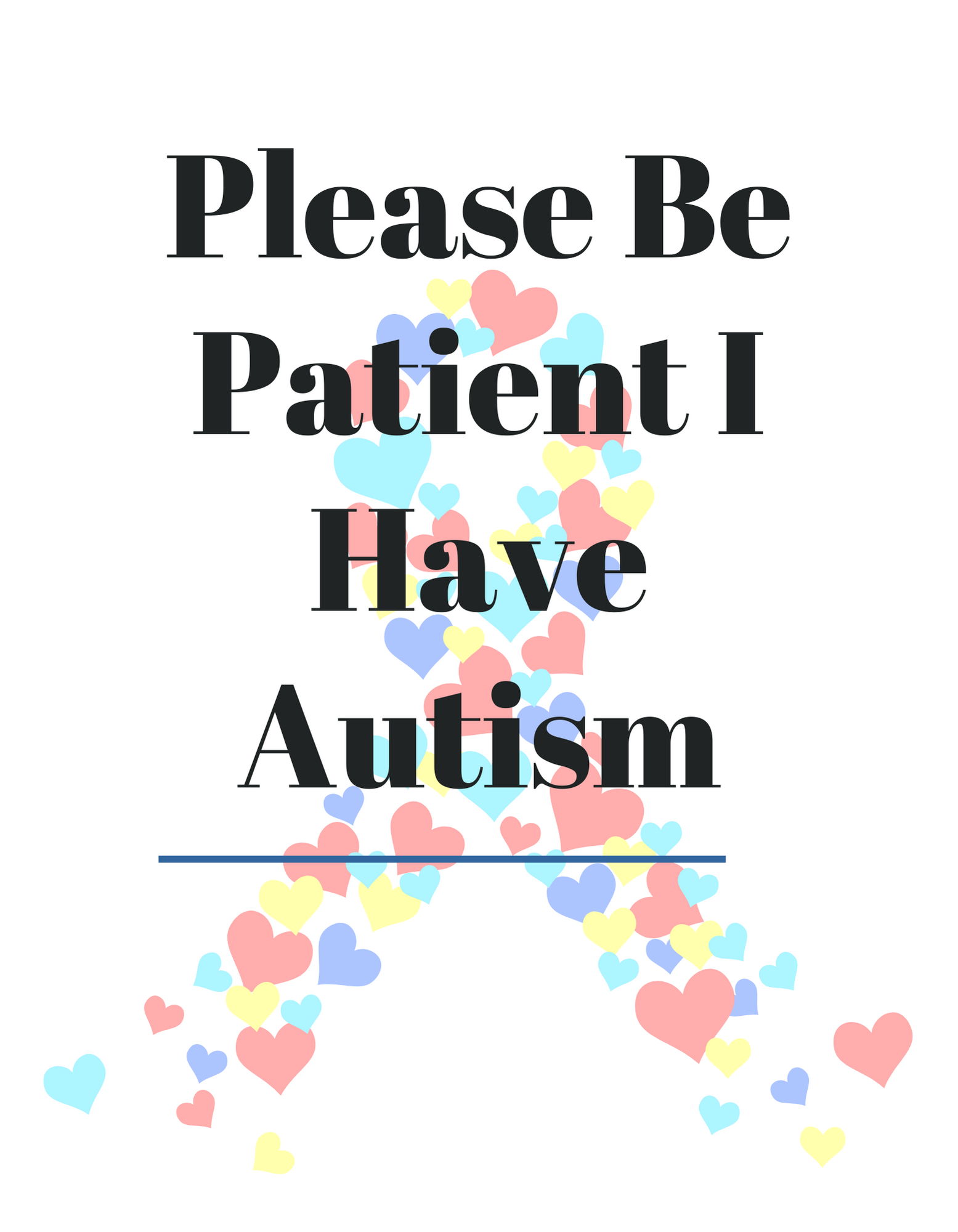 Please Be Patient I Have Autism Free PDF Download for t-shirt printings.