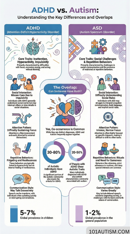 ADHD vs. Autism: Quick Comparison Table